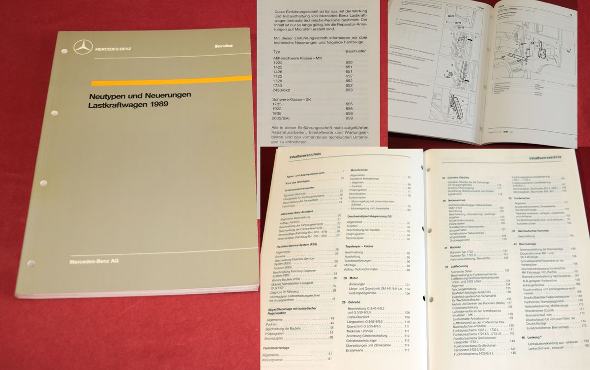 Einführungsschrift Lastwagen 1989 Neutypen + Neuerungen Mercedes