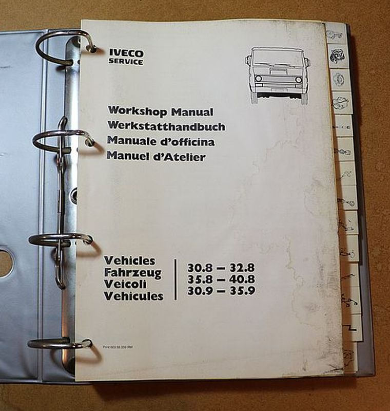 IVECO 30.8 - 32.8 , 35.8 - 40.8,  30.9 - 35.9 Werkstatthandbuch