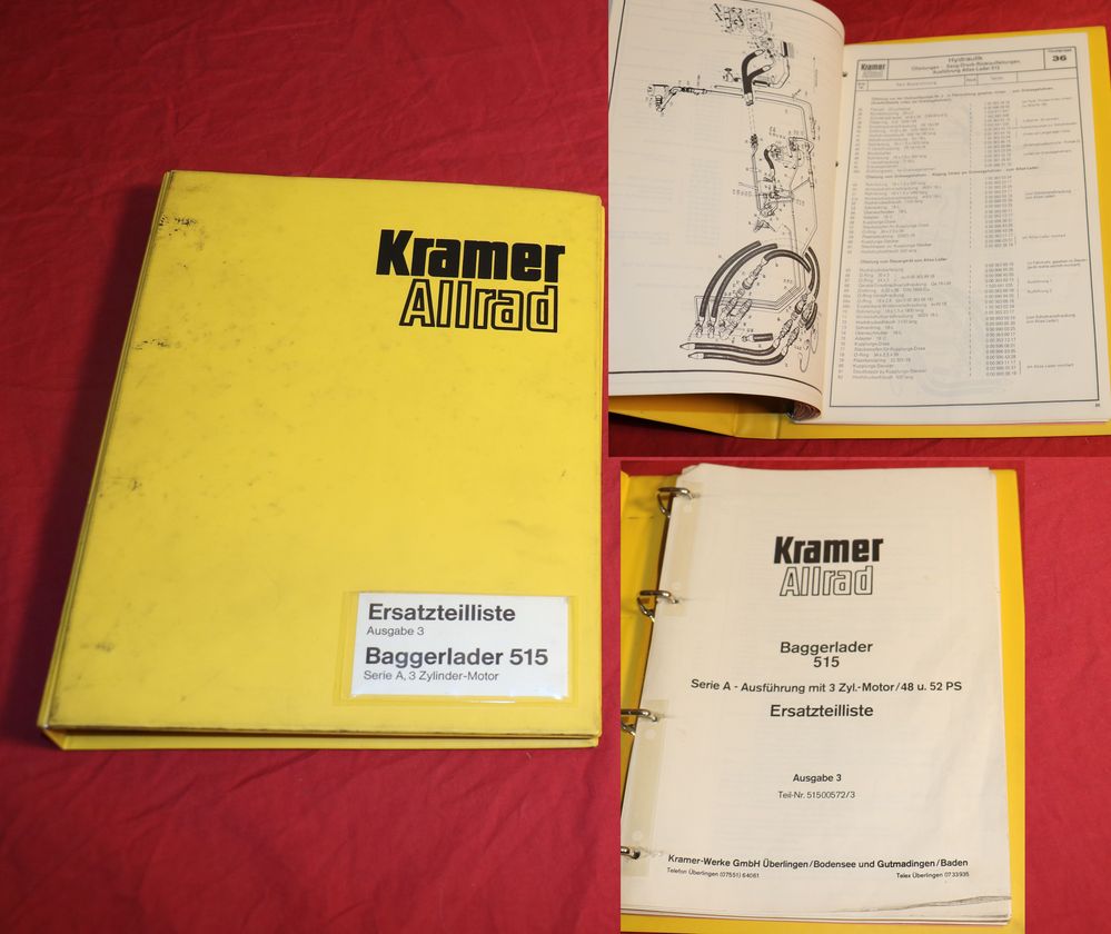 KRAMER 515 Baggerlader Ersatzteilkatalog