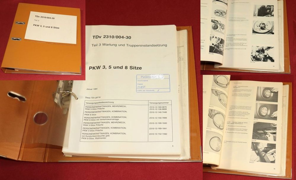 VW Bus T2 , PKW 3, 5 und 8 Sitze, Bundeswehr TDv Teil 30