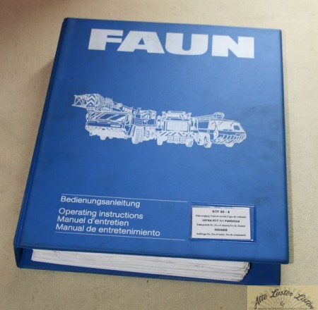 FAUN  Kranwagen RTF 60 - 4 , Betriebsanleitung