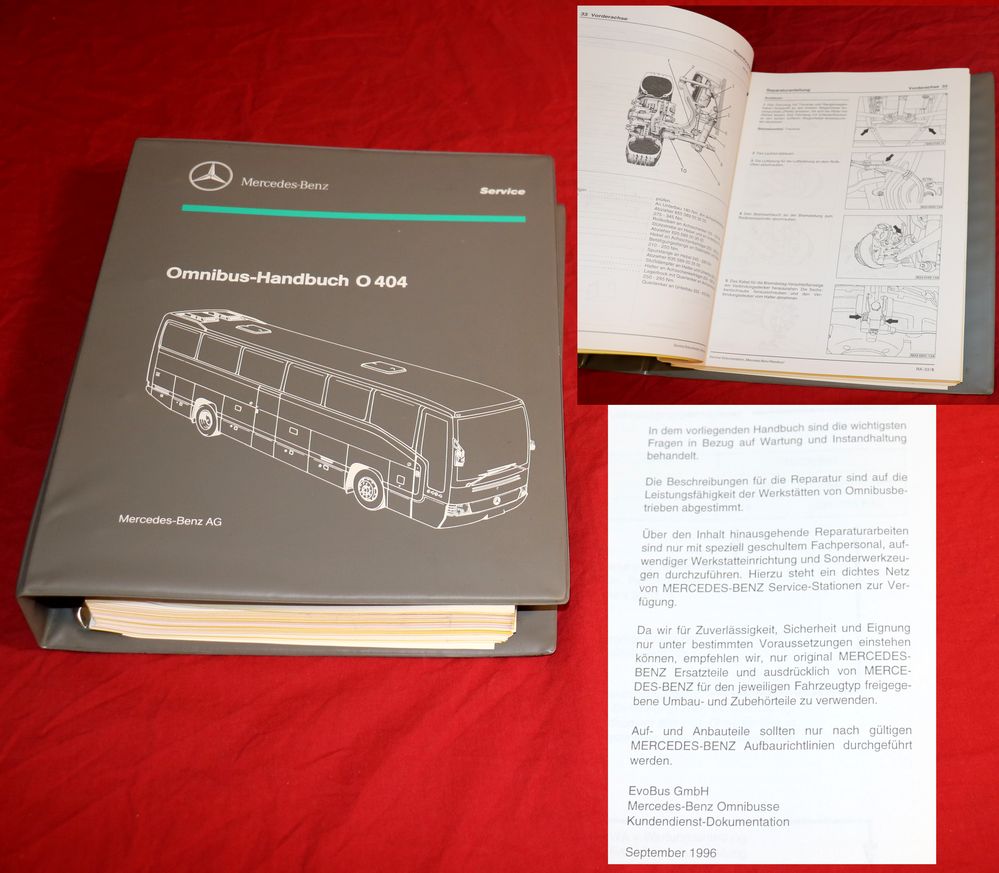Handbuch Omnibus Mercedes O 404 , Reparaturanleitung