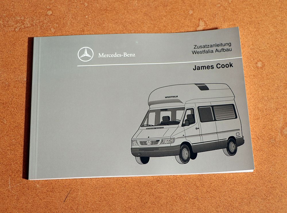 James Cook Westfalia Wohnmobil, Zusatz Anleitung, SPRINTER Mercedes