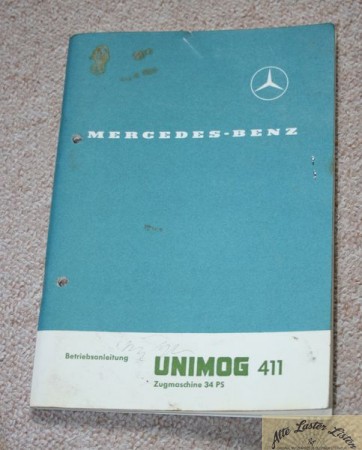 Unimog 411 c , Zugmaschine 34 PS Betriebsanleitung
