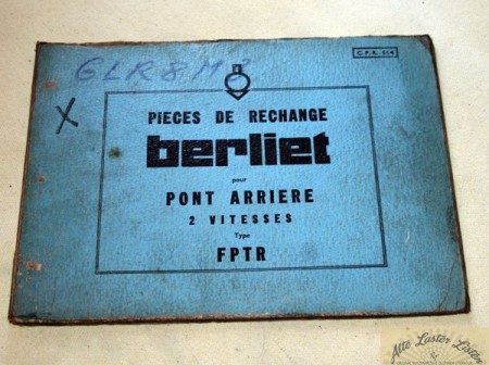 BERLIET   2 Gang  Hinterachse  FPTR  Pont Arriere