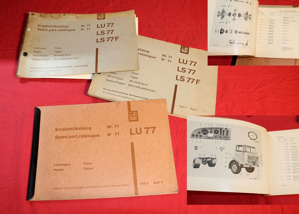 Büssing LU 77 , LS  77 , LS 77 F , Ersatzteilkatalog