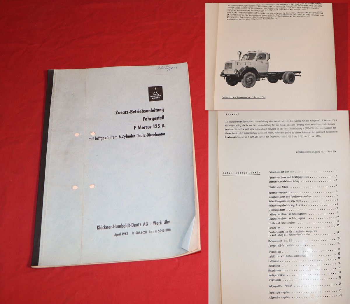 Anleitung Magirus 125 D 10 A Behördenfahrzeuge, Feuerwehr