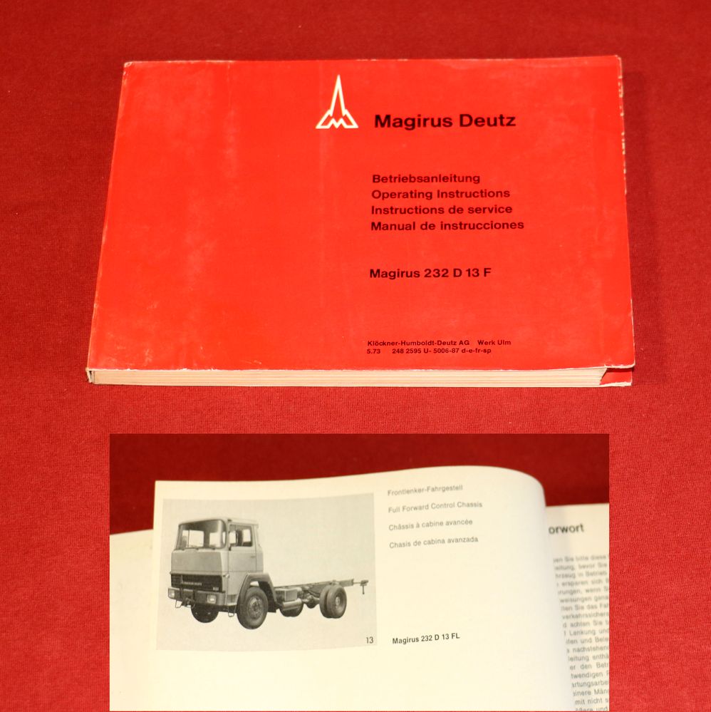 Magirus Deutz 232 D 13 F Betriebsanleitung