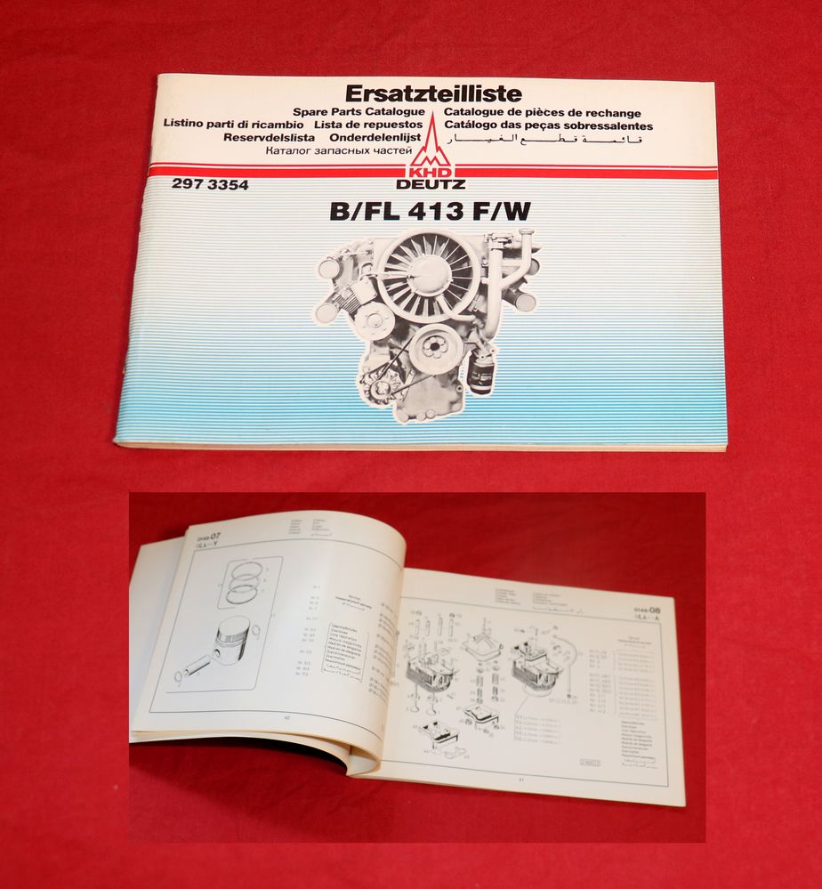 Ersatzteilliste Deutz Motor BF, FL 413 F, W