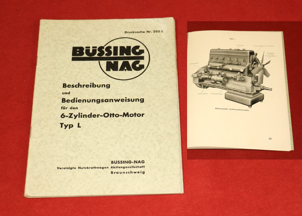 Büssing NAG  6 Zylinder Otto Motor Typ L 75, 80 PS