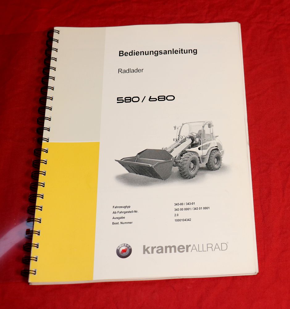 KRAMER 580, 680 Radlader Bedienungsanleitung