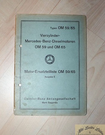 Mercedes Motor  OM 59 , OM 65  4 Zylinder  Diesel
