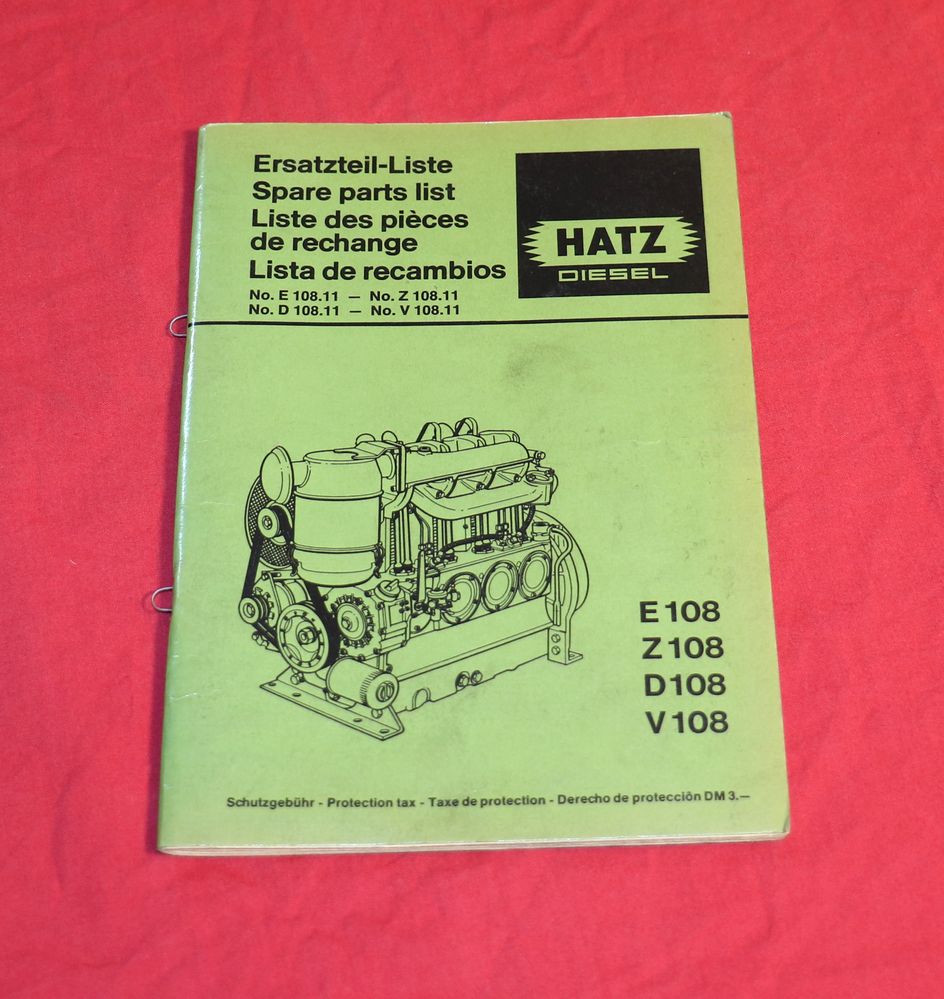 35601 Hatz Diesel Motor E, Z, D, V 108