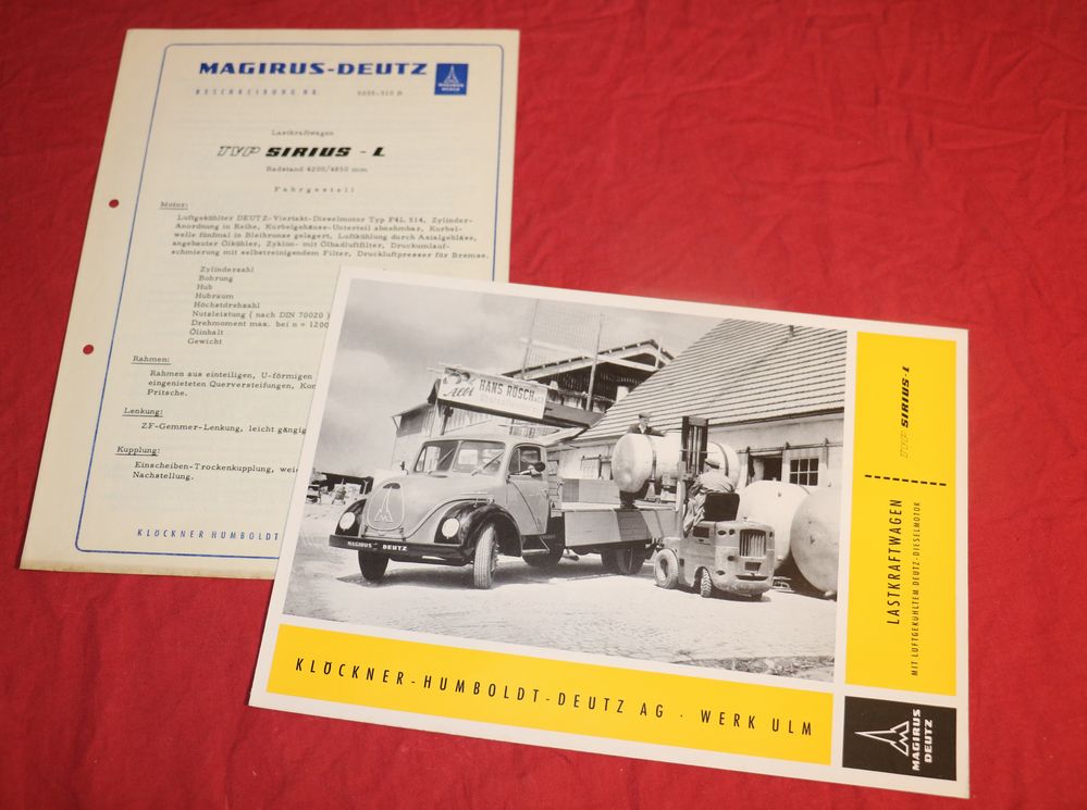 Magirus Sirius L Rundhauber LKW Prospekt