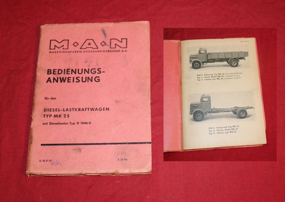 MAN MK 25 Betriebsanleitung LKW 1951