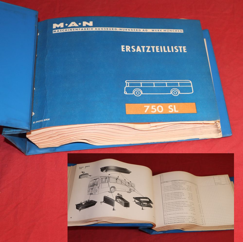 MAN Bus 750 SL Ersatzteilliste