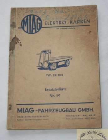MIAG Elektro Karren Typ EK 2004