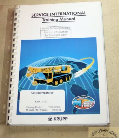 KRUPP Autokran  KMK 5110     Auslegerreparatur , Schulung