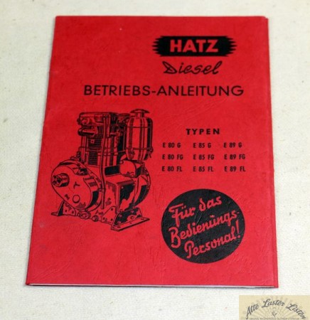Hatz    E 80, 85, 89  G, FG, FL       Anleitung