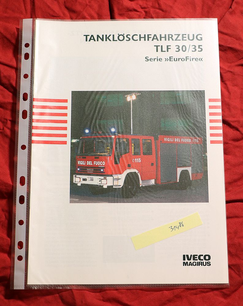 Iveco Magirus TLF 30 / 35 , Prospekt Feuerwehr