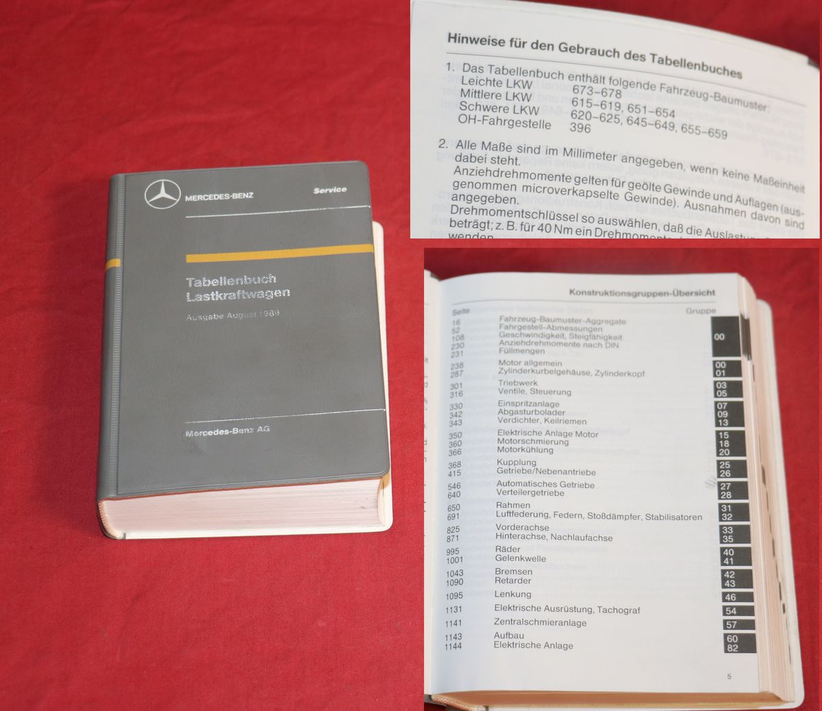 Tabellenbuch Mercedes LKW 1989 vom 709, 814 bis 4850