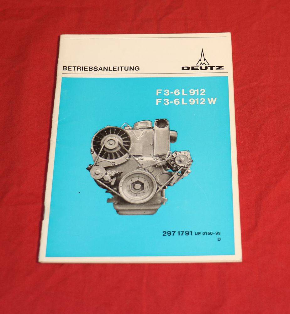 Deutz F 3 - 6 L 912 /W Motor Betriebsanleitung