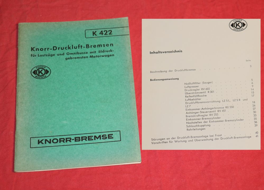 KNORR Druckluftbremsen für LKW und Bus , 1954