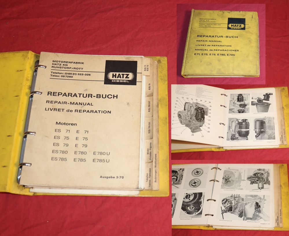 Hatz E / ES 71, 75, 79, 780, 785 Motor Werkstatthandbuch