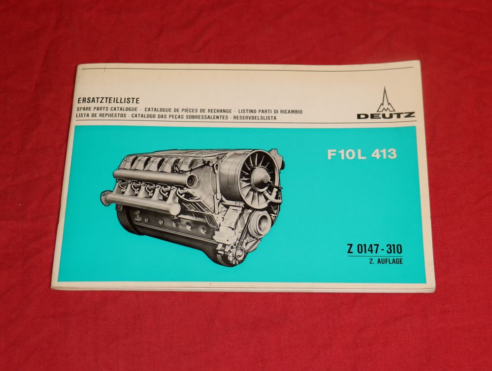 Deutz Motor F 10 L 413 Ersatzteilliste
