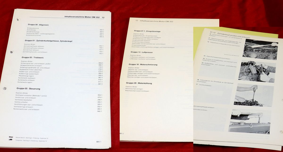 Mercedes Motor OM 352 , Werkstatthandbuch