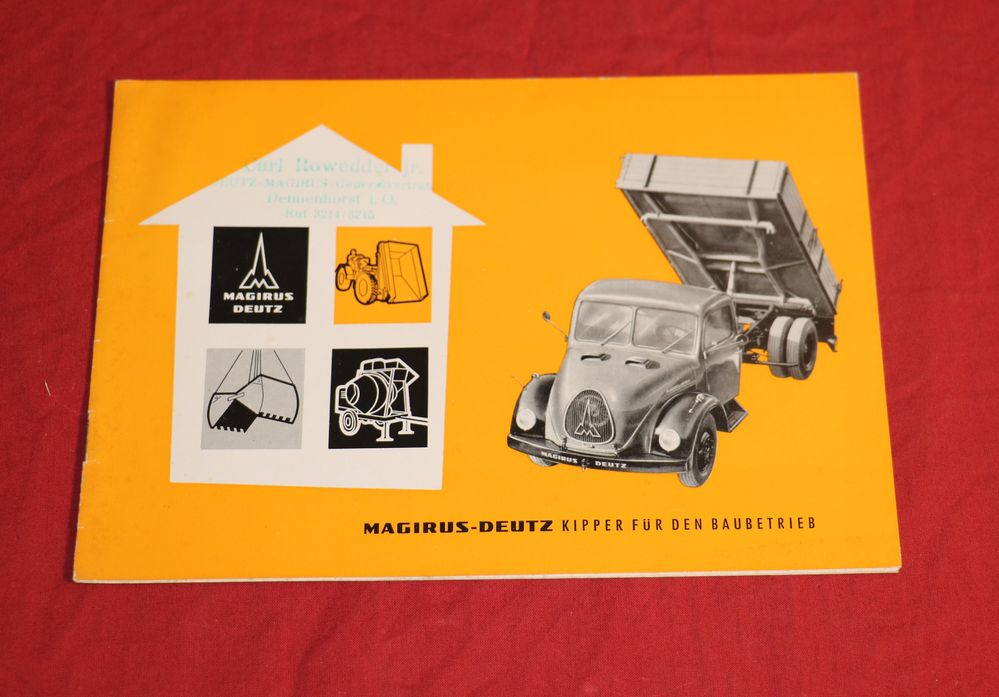 Magirus Deutz, Kipper für den Baubetrieb Prospekt 