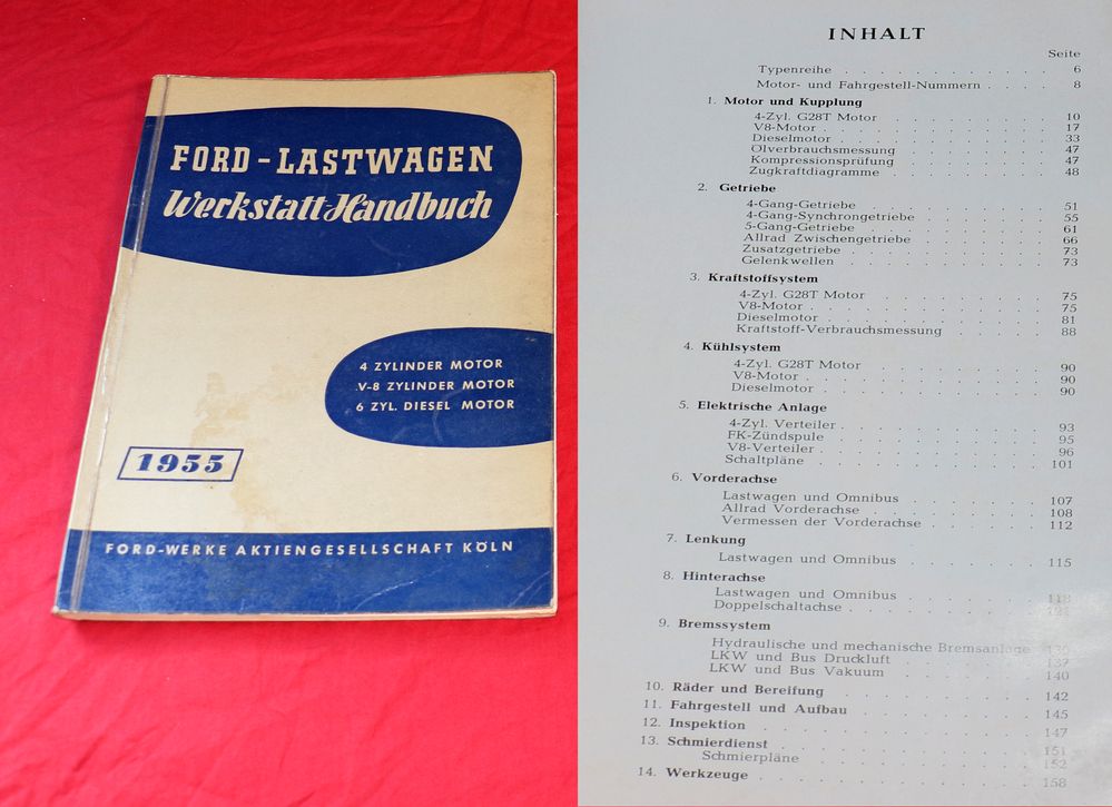 Ford LKW Werkstatthandbuch 4 Zyl.+ V8 Zyl. + 6 Zyl. Diesel