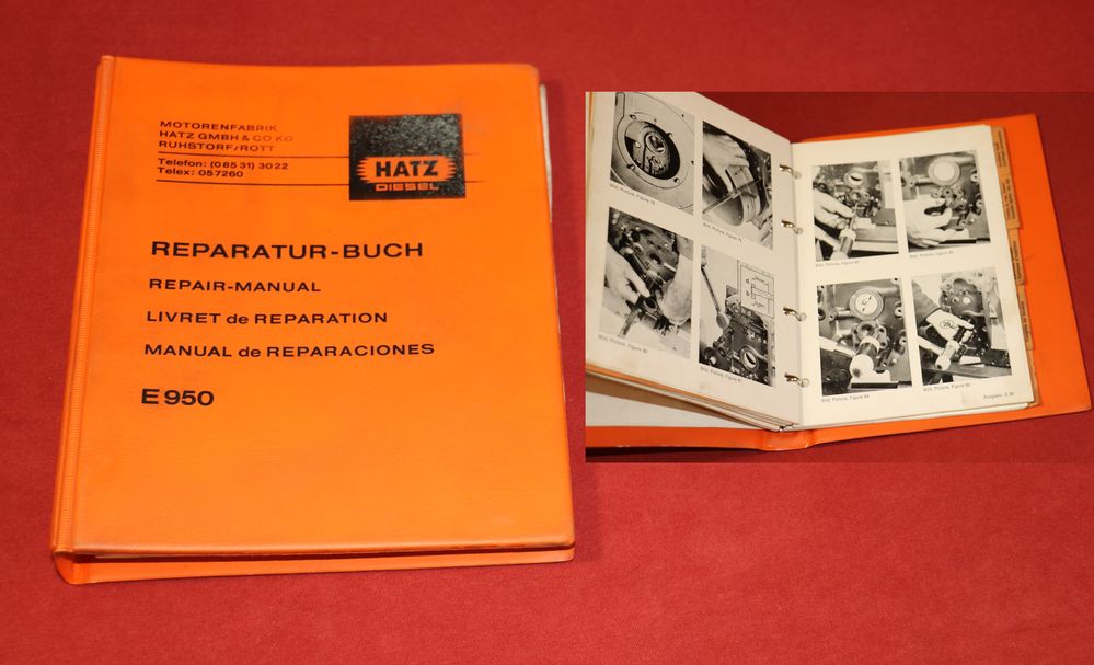 Hatz E 950 Motor Werkstatthandbuch