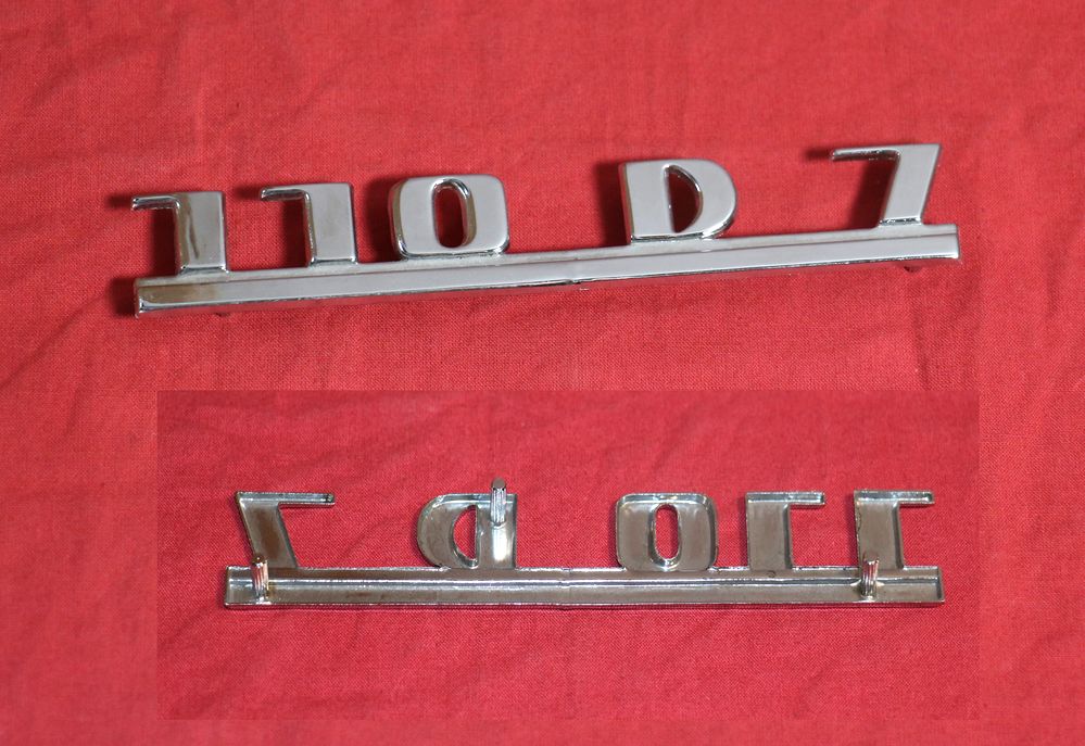 Schriftzug 110 D 7 , verchromt, für Magirus Deutz