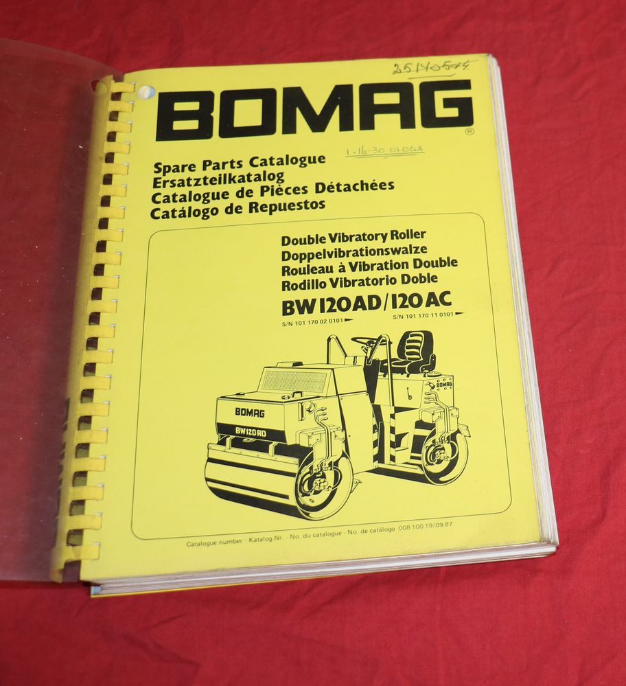 BOMAG Doppel Vibrationswalze BW 120 AD / AC Ersatzteilkatalog
