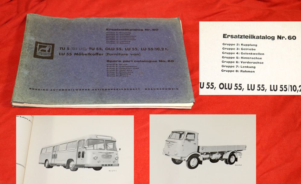 Büssing Bus TU 5, TU 55 und LKW  Büssing LU 55