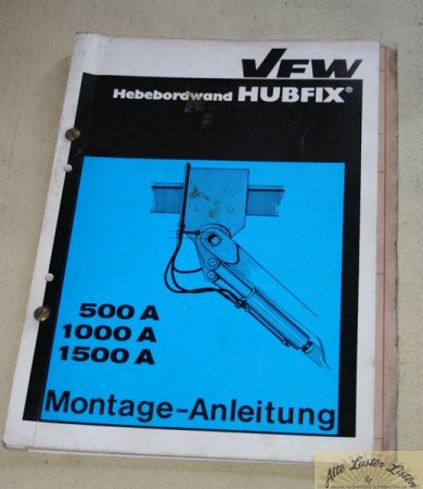 VFW  Hebebordwand  Hubfix   500, 1000, 1500 A