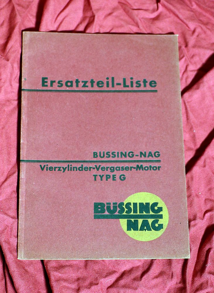 Motor Ersatzteilliste Büssing NAG  Typ G
