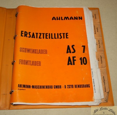 32893_ersatzteilliste_baumaschinen_sonstige_baumaschinen_bmBBd2TAG8vOoE Ahlmann  Schwenklader  AS 7 , Frontlader AF 10
