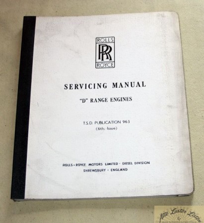 Rolls Royce  C range + SF 65C    Workshop Manual