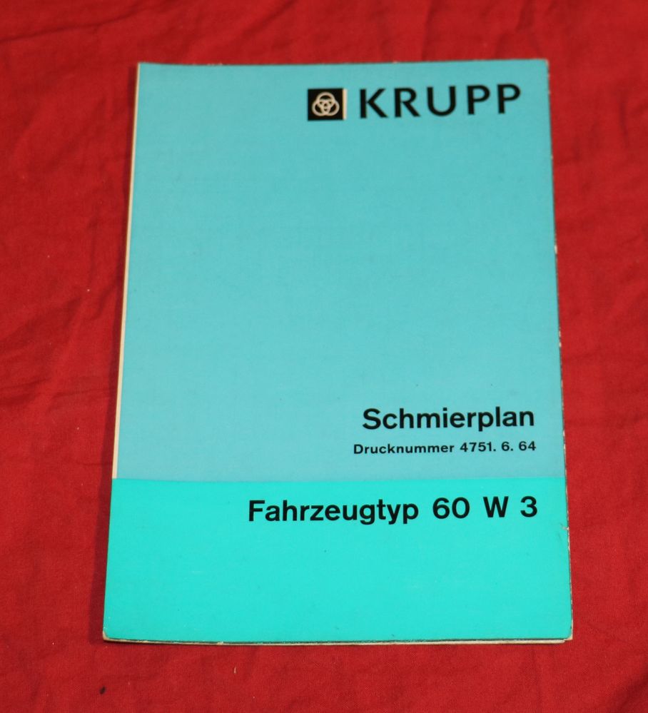 Schmierplan KRUPP 60 W 3