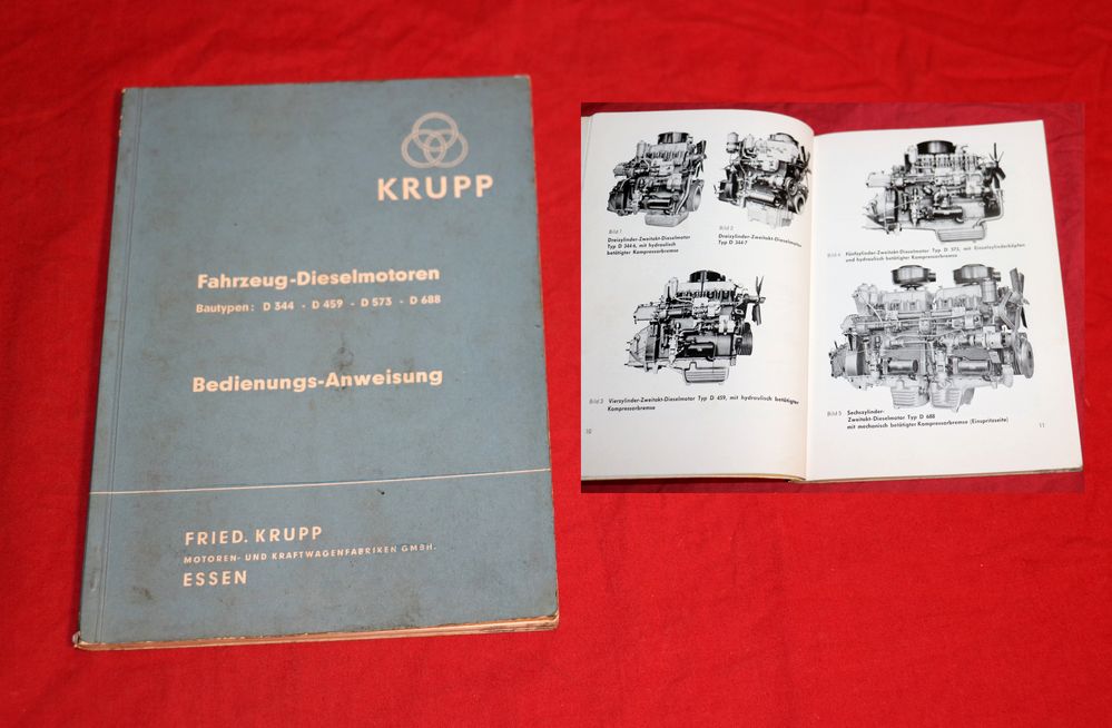 Krupp D 344, D 459, D 573, D 688 Zweitakt Dieselmotoren 
