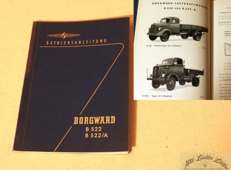 Borgward B 522 , B 522 A LKW Betriebsanleitung