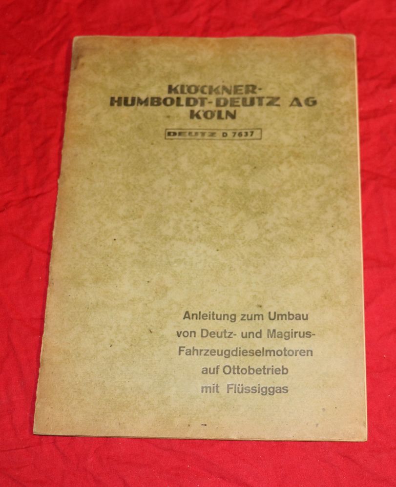 Umbau Anleitung Deutz Motoren auf Gasbetrieb