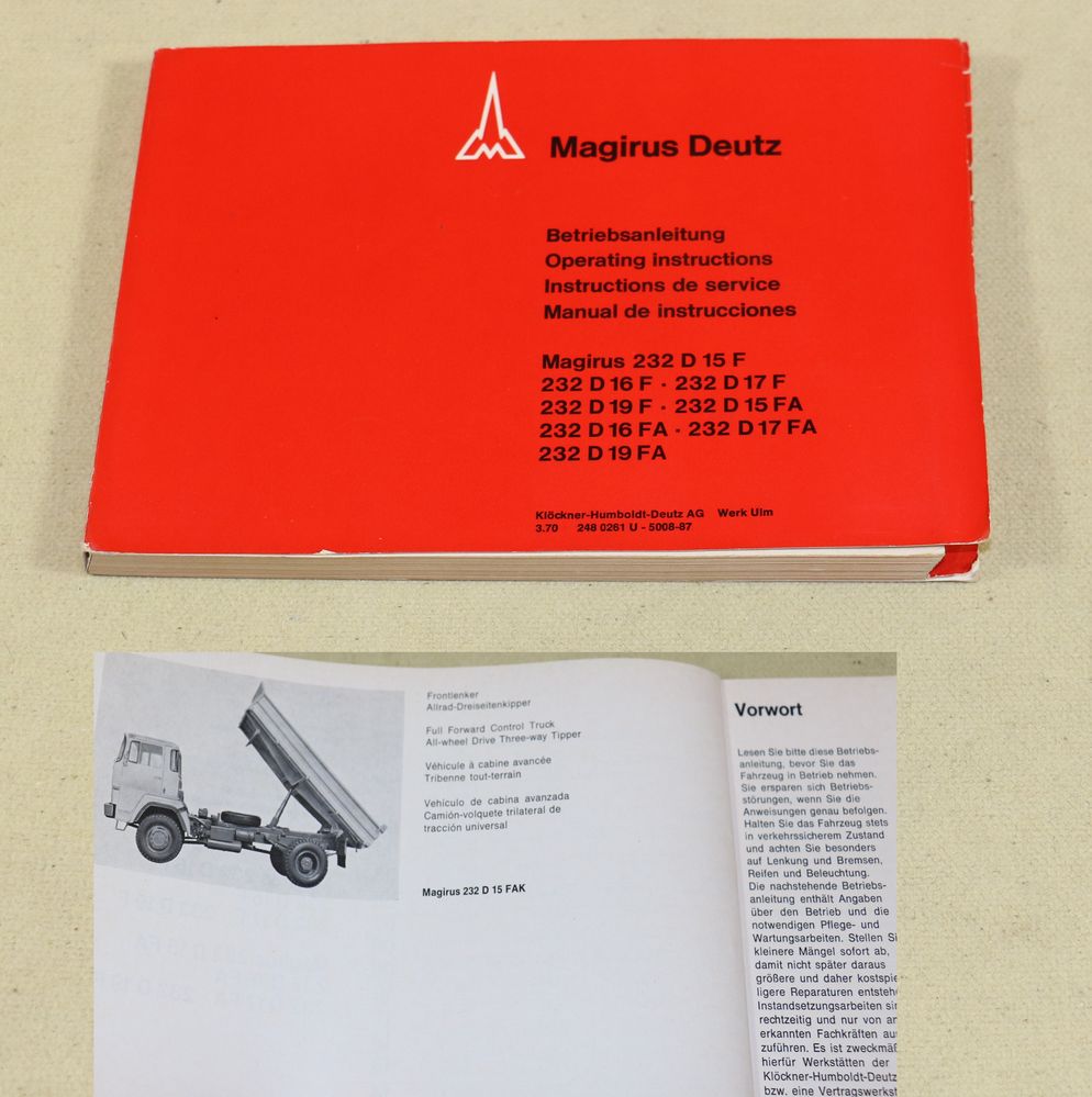 34679 Magirus Deutz  232 D 15, 16, 17, 19  F , FA