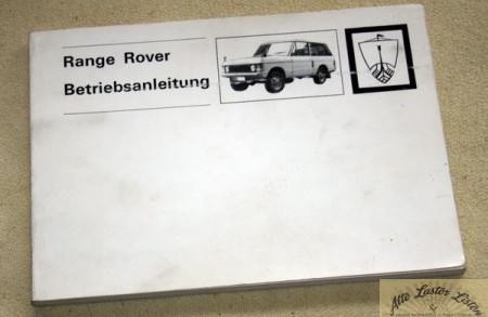 Range Rover Betriebsanleitung