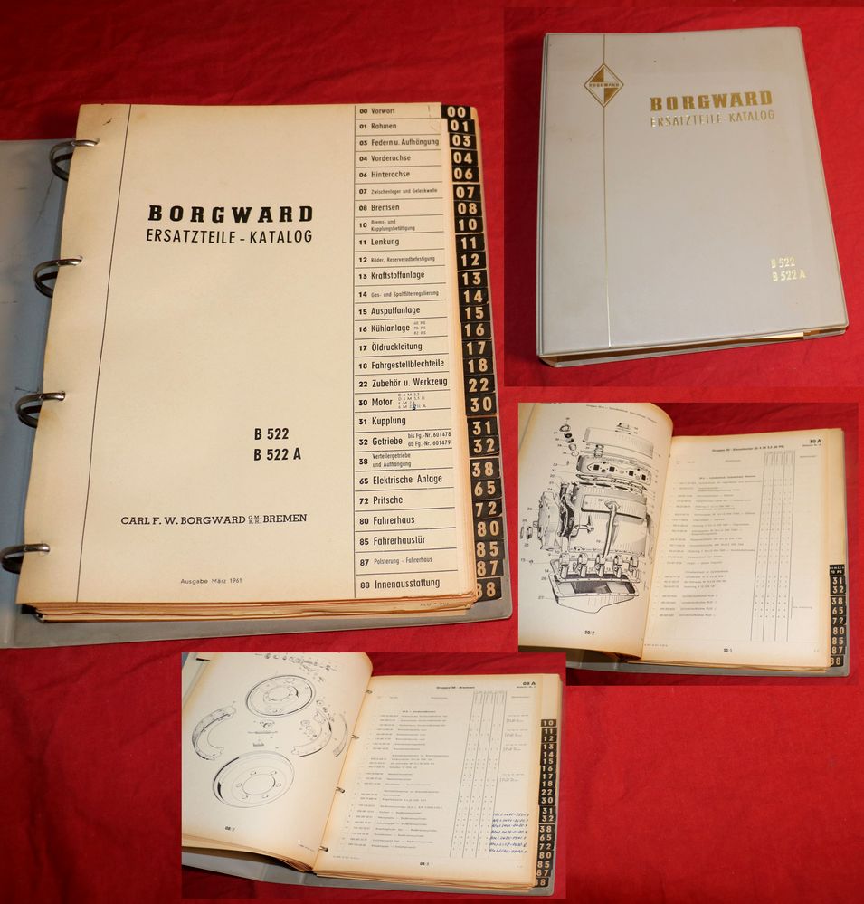 Borgward B 522, B 522 A Ersatzteilliste