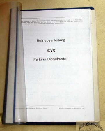 Perkins CV 8 Dieselmotor Anleitung