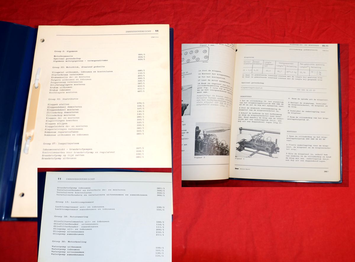 Mercedes Motor OM 314 , Werkstatthandbuch niederländisch