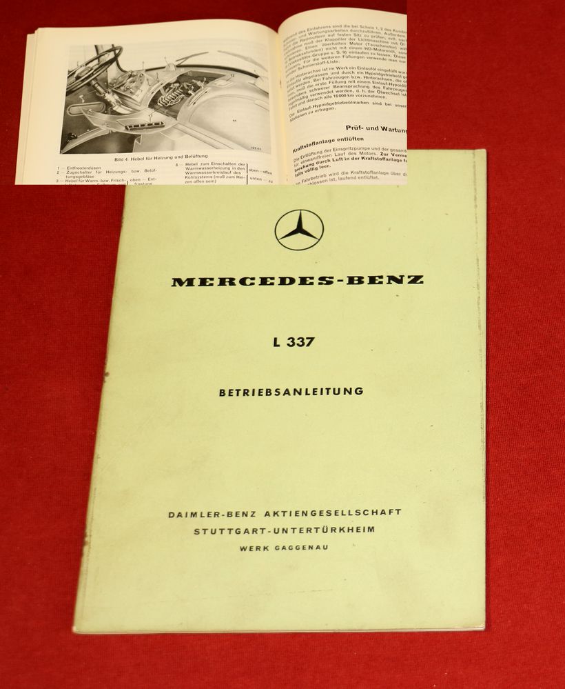 Mercedes L 337 , Betriebsanleitung